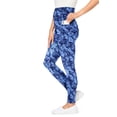 thumbnail image 3 of Woman Within Plus Size Petite Side Pocket Ankle-Length Pull-On Stretch Knit Cotton Spandex Leggings, 3 of 6