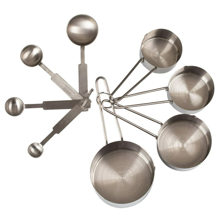 Edencomer Metal Measuring Spoons Set of 8 18/8 Stainless Steel
