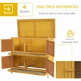 thumbnail image 3 of PawHut Solid Wood Rabbit/Bunny Hutch with 2 Large Main Rooms, 3 of 9