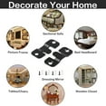 thumbnail image 7 of Sylvtty 1 Pair Wall Mounting Bracket Picture Hanger Rustproof Corrosion Resistant 10kg Load-capacity Easy to Install Black Flush Mount Brackets, 7 of 7