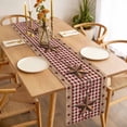 thumbnail image 3 of Table Runner 72 Inches Long for Kitchen Dining, Vintage Texas Star Brown Dresser Scarf Farmhouse, Dining Table Decorations for Wedding/Parties, Red Plaid Berry Farmhouse 18 x 72 In, 3 of 8