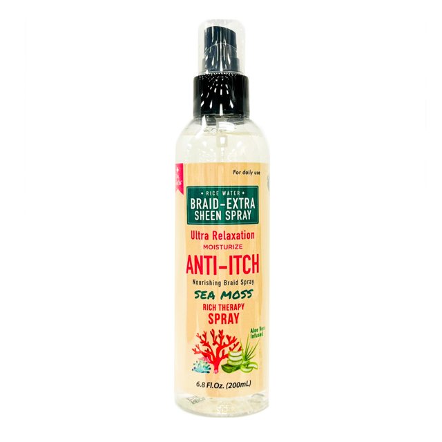 Dr.Girls Ultra Relaxation Anti-Pitch Braid Extra Sheen Spray 6.8oz/ 200ml (Musgo marino y aloe vera)