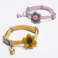 thumbnail image 6 of SPRING PARK Cat Collar Breakaway with Bell, Six Petals Flower Kitten Collar with Bell, Handmade Safety Adjustable Small Dog and Cat Collar, Puppy Collar, 6 of 7