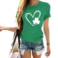 thumbnail image 2 of Pxiakgy Vente Chaude! T-Shirt Trèfle de la Saint-Patrick pour Femmes Chanceux Irlandais Manches Courtes T-Shirt Graphique Trèfle Mode Décontractée Imprimé Amour Col Rond Manches Courtes T-Shirt, 2 of 4