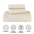 thumbnail image 5 of BNM 3 Piece Cotton Matelasse Scroll Bedspread Set, Queen, Ivory, 5 of 8