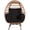 Beige Rattan Black Cushion-Adult, variant on LOGYAT Oversized Rattan Adult Egg Chair, 360 Swivel, Outdoor Patio Chair with overstuffed Cushions, Indoor Large Wicker Egg Chair, Black Rattan, Beige Cushion