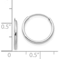 thumbnail image 5 of 14K White Gold Madi K Endless Hoop Earrings (13 X 13) Made In United States se191, 5 of 6