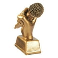 thumbnail image 4 of Maplefield Golden Microphone Trophy - Durable Resin Construction & Microphone Trophy Award - Karaoke Party Favors & Gifts - Fun Prize for Adults & Funny Awards - Pack of 1, 5.5 x 4.75 x 2.25 in, 4 of 6