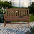 thumbnail image 2 of Wildridge Classic Mission Bench, Tudor Brown - Outdoor Weather Resistant Poly Lumber Bench for Patio, Deck, Garden, 2 of 4