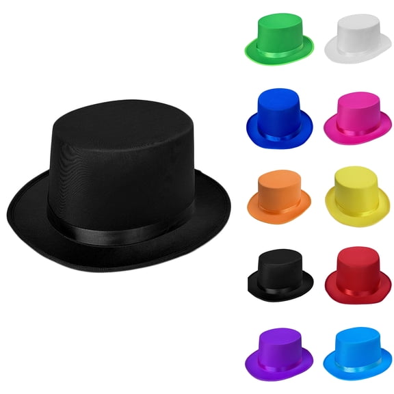 Deluxe Black Costume Hat – Top Hat for Men & Women – Elegant Party Accessory for Halloween, Themed Events, or Formal Cosplay – One Size Fits Most – Unisex Design Blue
