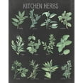 thumbnail image 2 of Paschke, Chris 15x18 Black Ornate Wood Framed with Double Matting Museum Art Print Titled - Kitchen Herb Chart on Black II, 2 of 4
