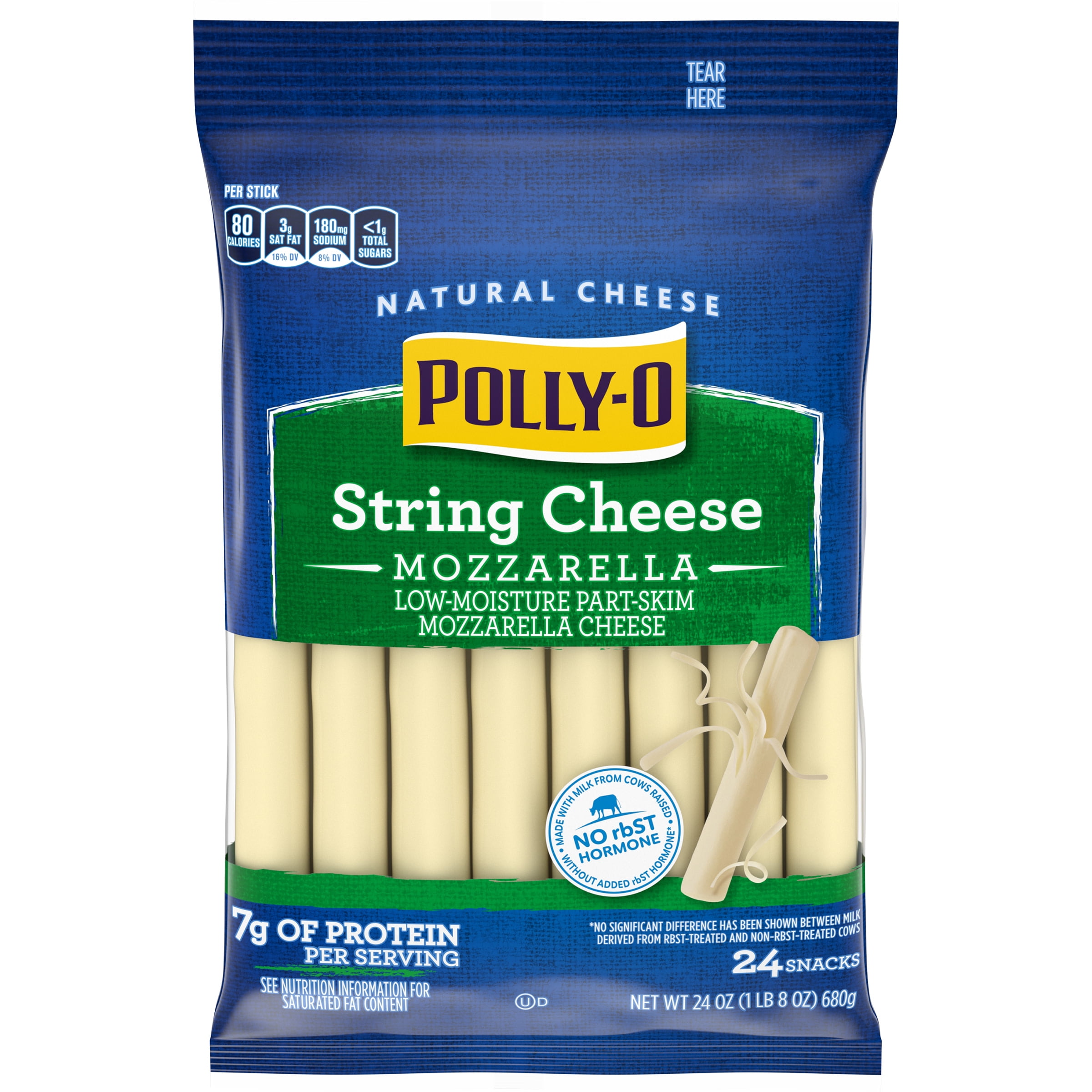 Polly-O String Cheese Mozzarella Cheese Snacks, 24 ct Sticks