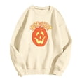 thumbnail image 4 of CONZONE Halloween Womens Sweatshirts Letter Pumpkin Graphic Oversized Sweatshirt for Women Spooky Season Fall Winter Pullover Tops, 4 of 4