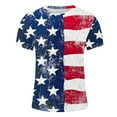 thumbnail image 4 of UVEASISHA 4th of July Tshirts for Men Stars and Stripes Graphic Tee Short Sleeve Fashion Hipster T-Shirts Blue XL, 4 of 5
