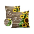 thumbnail image 2 of Outdoor Throw Pillow Cover Blossom Sunflowers Butterfly Waterproof Cushion Covers 2 Pack Farm Vintage Wood Plank Pillow Cases Home Decoration for Patio Garden Couch Sofa, 2 of 7