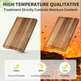 thumbnail image 3 of Soonbuy Acacia Wood Cutting Boards for Kitchen, [18" x 12" x 1"] Medium Edge Grain Cutting Boards, Solid Wood Butcher Block Cutting Board with Juice Grooves and Handle, Knife Friendly and Reversible, 3 of 7