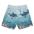 thumbnail image 2 of Whales Water Plants Boys' Swim Trunks Board Shorts Beach Pants Bathing Bottoms S, 2 of 8