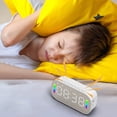 thumbnail image 4 of Hwkond Bluetooth Speaker Waterproof Wireless Bluetooth Speaker With FM Radio Mini Portable Card Mirror LED Night Lights Alarm Clock Sound Alarm Clock Settings For All Phone Gifts For Children, 4 of 8