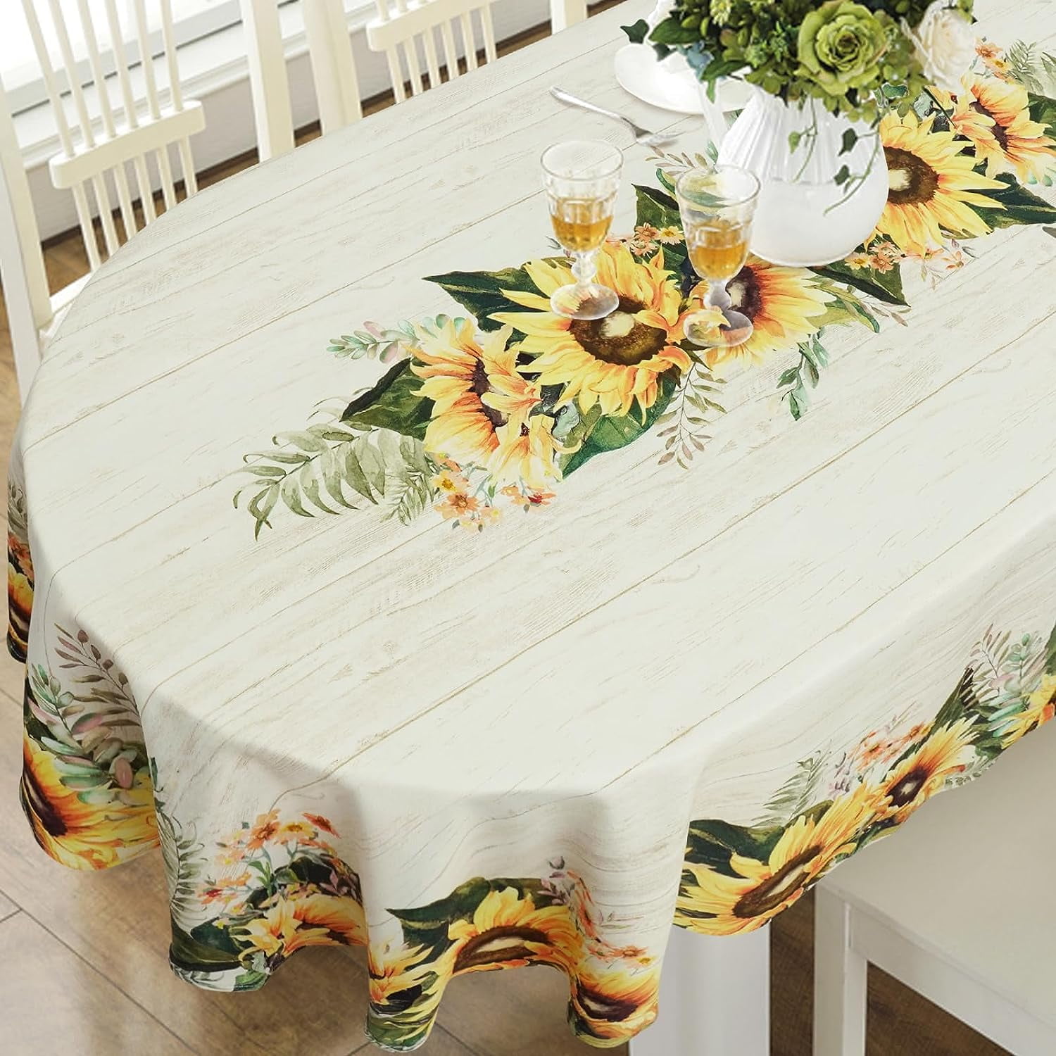 Oval Tablecloth 60x84in for Oval Table Waterproof Table Cloths for