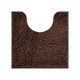 thumbnail image 1 of Xiao Hua Alfombra de baño en forma de U, 20 × 20 pulgadas, lavable, suave, con material de poliéster y TRP duradero, alfombra de baño contorneada para pisos de baño, marrón, 1 pieza., 1 of 5