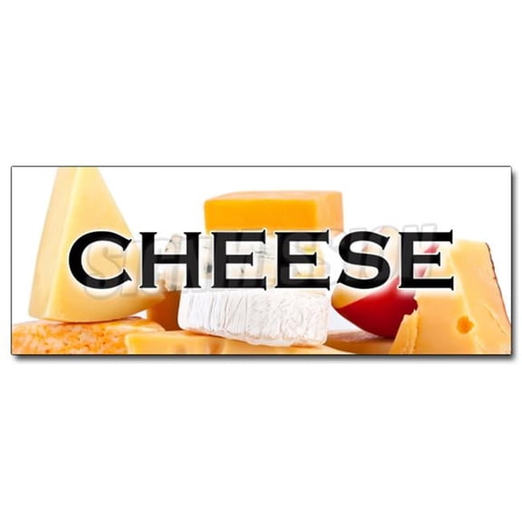 SignMission 12 in. Cheese Decal Sticker - Dairy Milk American Swiss Grilled Calcium Provolone