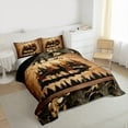 thumbnail image 4 of Homewish Safari Deer Elk Bedding Comforter Set,Retro Rustic Tree Twin Comforter Sets,Tan Tree Black Bedding Set For Boys Teens,Microfiber Bedroom Decor Reversible,2 Pieces, 4 of 9