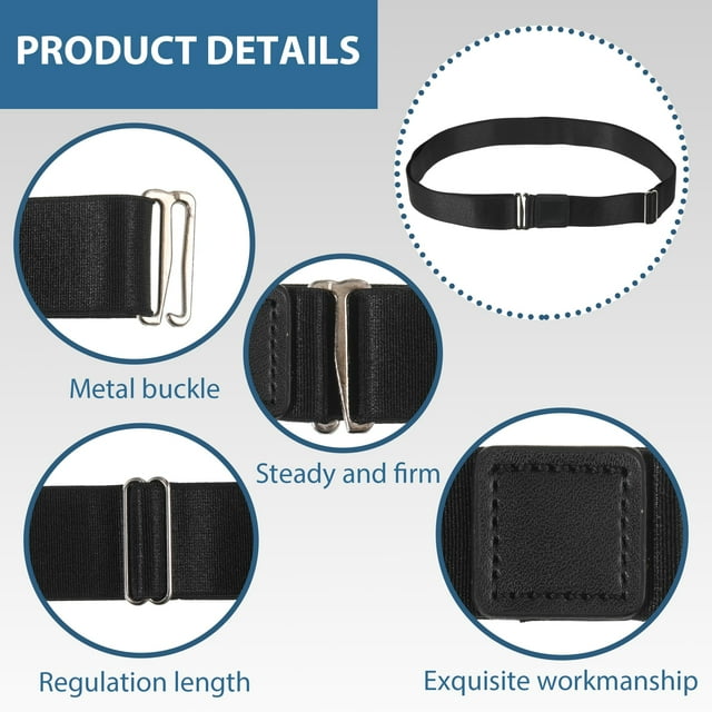Wweixi 2pieces Easy To Shirt Stand Closure And Materials Decent Image Waist Binding black 1Set
