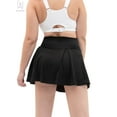 thumbnail image 4 of Gustave Women High Waisted Pleated Skirts with Bottom Shorts Athletic Golf Tennis Skorts Summer Casual Mini Active Skirt "Black, L", 4 of 9