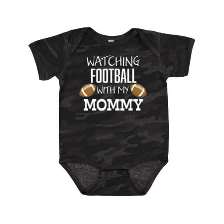 

Inktastic Watching Football with My Mommy Gift Baby Boy or Baby Girl Bodysuit