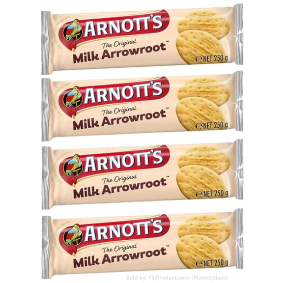 Original Milk Arrowroot Biscuits (Value Pack of 4 x 250g) Tasteful Delights Cookie Biscuits From Australia