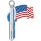thumbnail image 1 of Llave en Blanco Lucky Line SC1 con Bandera Americana para Casa, 1 of 1