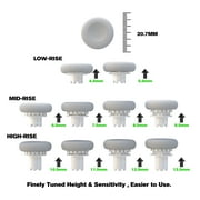 EXknight Controller Freaks for DualSense Edge, Height Adjustable Sticks for PS5 Pro Controller, 1 Low Rise(2 Heights), 1 Mid Rise(4 Heights), 1 High Rise(4 Heights)