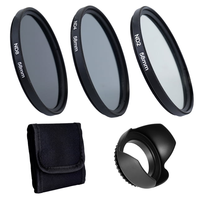 Fotografía Profesional Cámara Lente Filtros Kit Reemplazo del Capó de Lentes Para La Cámaga DSLR Accesorios de Fotografía 58 mm