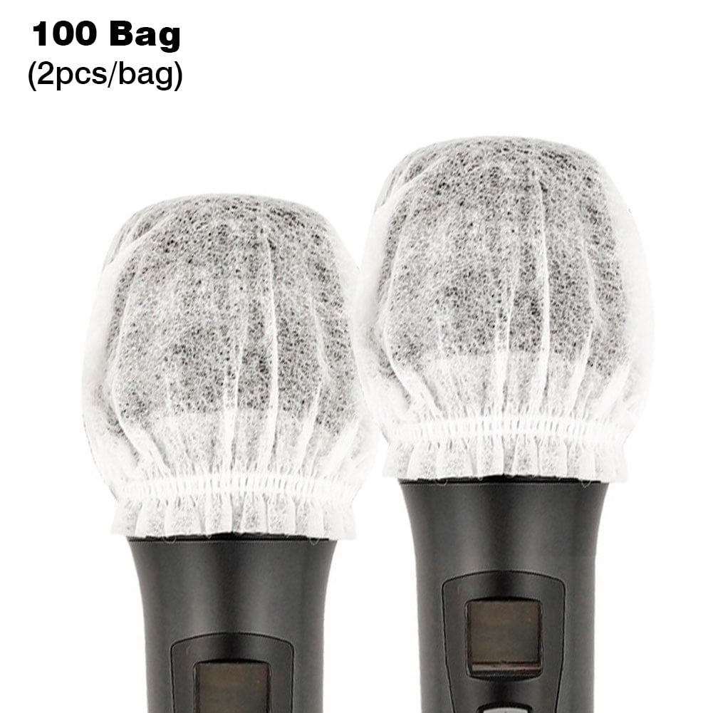 200Pcs Microphone Cover Disposable Handheld Mic Windscreen Hygiene