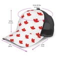 thumbnail image 2 of Canada Maple Leaf Snapback Trucker Hats Baseball Caps Adjustable Mesh Back Ball Caps For Men Women, 2 of 5