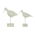 thumbnail image 6 of 10", 11"H White Polystone Bird Sculpture, by DecMode (2 Count), 6 of 9