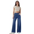 thumbnail image 3 of Jeans for Women High Waisted Pull on Baggy Jeans Straight Casual Denim Pants with Pockets L, 3 of 9