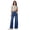 Deep Blue, variant on Jeans for Women High Waisted Pull on Baggy Jeans Straight Casual Denim Pants with Pockets Gray L