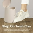 thumbnail image 5 of Superio  Mini 3 L Step-on Trash Can with Lid - N/A Off-White, 5 of 10
