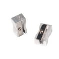 thumbnail image 3 of JMKQLZ 2pc Metal Mini Pencil Sharpeners Silver Single Hole Aluminum Alloy Handheld Sharpener Manual Pencil Sharpeners for Pencils, and Classroom Supplies, 3 of 7