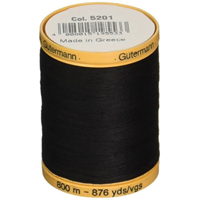 gutermann natural cotton thread solids 876yd, black