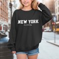 thumbnail image 2 of Girls Sweatshirt Letter Sweatshirts for Teen Girls Crewneck Oversized Sweatshirt Kids Fashion Long Sleeve Pullover Tops Kaprioy Girls Sweatshirt, 2 of 4