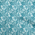 thumbnail image 1 of oneOone Tissu Polyester Spandex Bleu Sarcelle Abstrait Matériel de Robe Tissu Imprimé Tissu au Mètre 56 Pouces de Large, 1 of 5