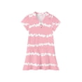 thumbnail image 5 of CCRFTGI Polo Dresses for Kids Girls Size 7-8 Short Sleeve Uniform Casual Striped Pleated Flare Skater Polo Dresses Summer Button Collared Pique Polo Dress Pink 3-4 Years, 5 of 5
