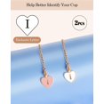 thumbnail image 3 of GHSDFBB Accessoires de Charme pour Tasse Stanley, 2 Pcs Nom ID Lettre Poignée Charme pour Stanley/Simple Gobelet Moderne, Forme de Cœur Initiales Identification Charmes, 3 of 7