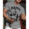 thumbnail image 2 of Gymish Happy Hour Deadlift Men’s Workout T-Shirt – Funny Weightlifting Gym Tee, Athletic Shirt for Men, 2 of 6