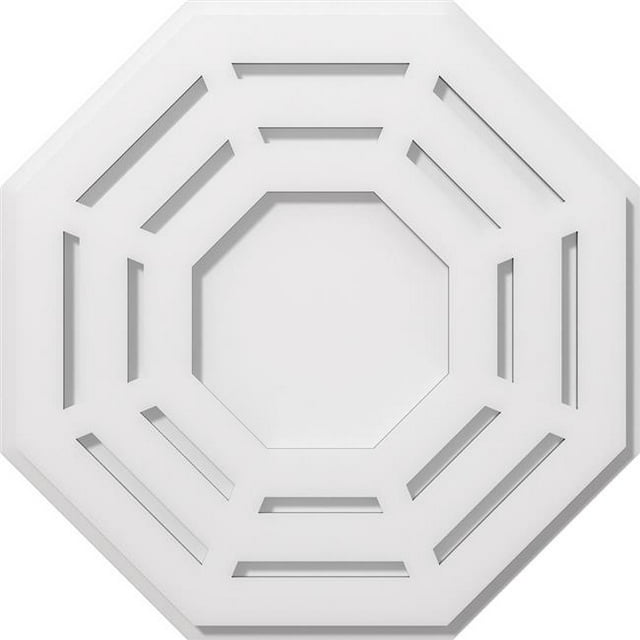 Ekena Millwork CMP18WN Médaillon de Plafond Contemporain Westin Carré de 18 Po x 7 Po en PVC