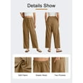 thumbnail image 5 of Airmenty Women Wide Leg Pants Summer Casual Low Waist Loose Drawstring Harem Pants Linen Beach Palazzo with Pockets, 5 of 6