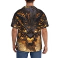 thumbnail image 3 of Fotbe Cool Black Gold Dragon Camisa Estampada de Manga Corta para Hombre, Casual de Verano, Estilo Playero, Sin Arrugas-4X-Large, 3 of 5