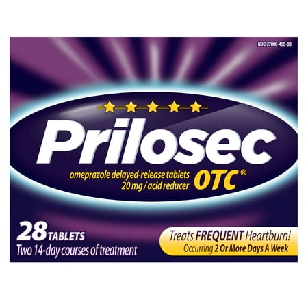 Prilosec OTC Frequent Heartburn Medicine and Acid Reducer Tablets - Omeprazole - Proton Pump Inhibitor - PPI, 28 (Best Medicine For Frequent Heartburn)